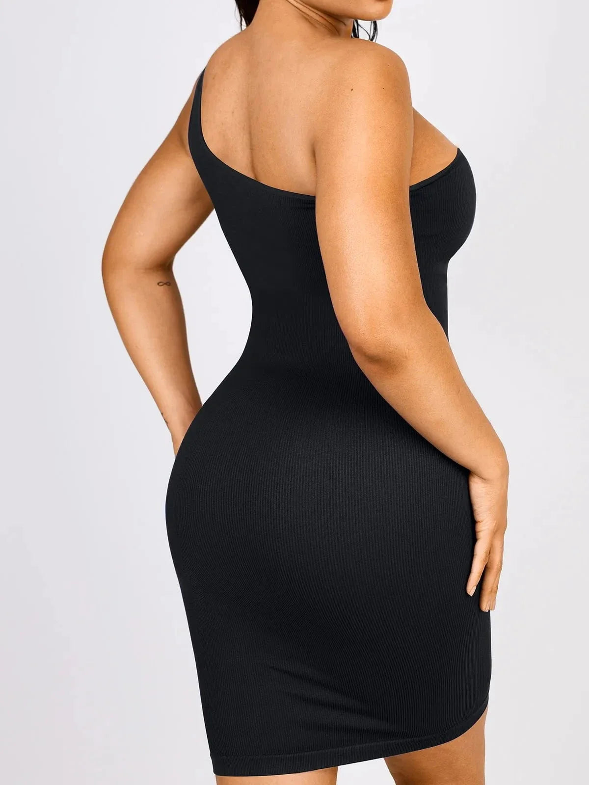 Shapewear Seamless One Shoulder Bodycon Mini Dress