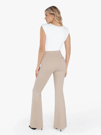 Day To Night Set Solid Sculpting Bodysuit Built-in Shapewear Pants