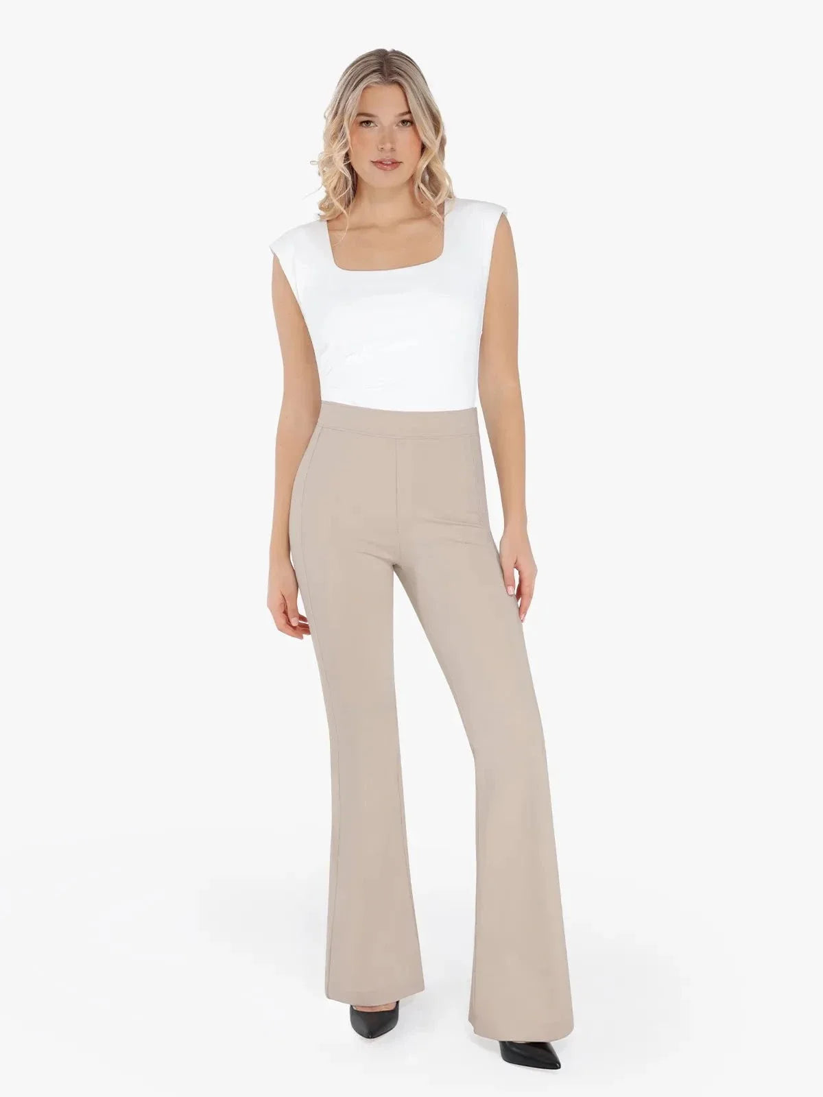 Day To Night Set Solid Sculpting Bodysuit Built-in Shapewear Pants