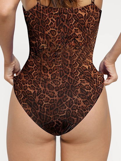 Shapewear Deep V-Neck Slimming One-Piece Swimsuit
