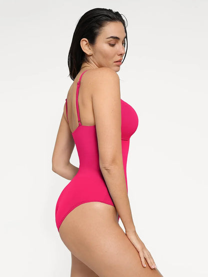 Shapewear Deep V-Neck Slimming One-Piece Swimsuit