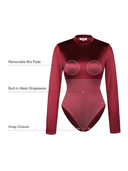 Shapewear High-Waist Printed Tummy-Control Bodysuit