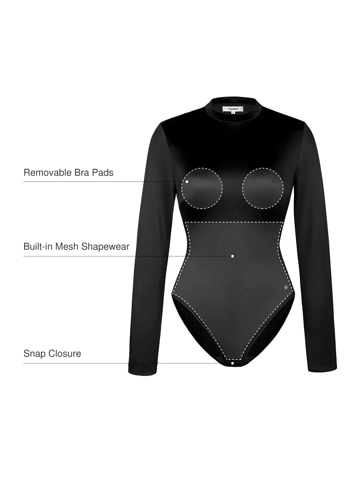 Shapewear High-Waist Printed Tummy-Control Bodysuit