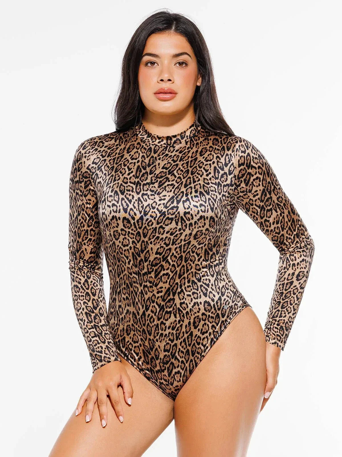 Shapewear High-Waist Printed Tummy-Control Bodysuit