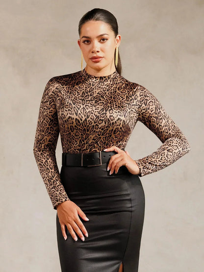 Shapewear High-Waist Printed Tummy-Control Bodysuit