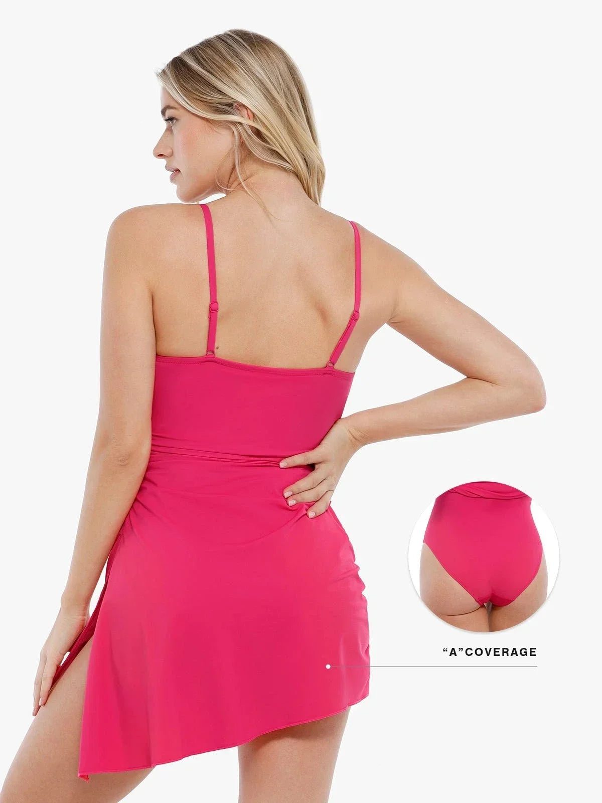 Shapewear Convertible Ruched Tummy Control One-Piece Swimsuit