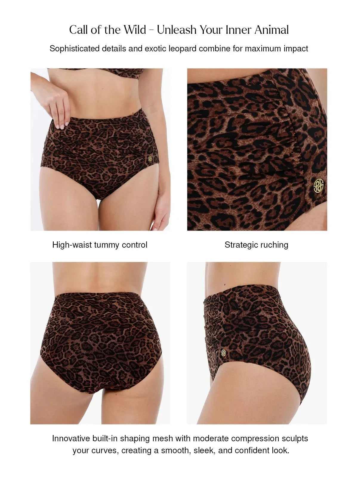 Shapewear Tummy Control Ruched Bikini Brief
