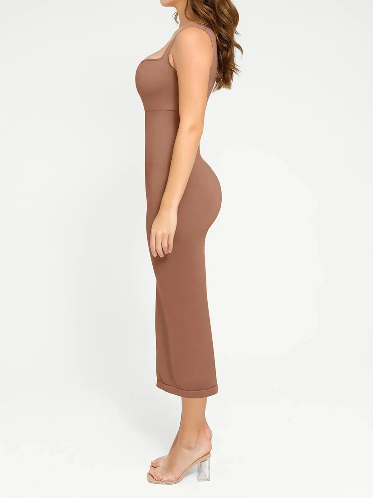 Shapewear Square Neck Sleeveless Slimming Seamless Dress