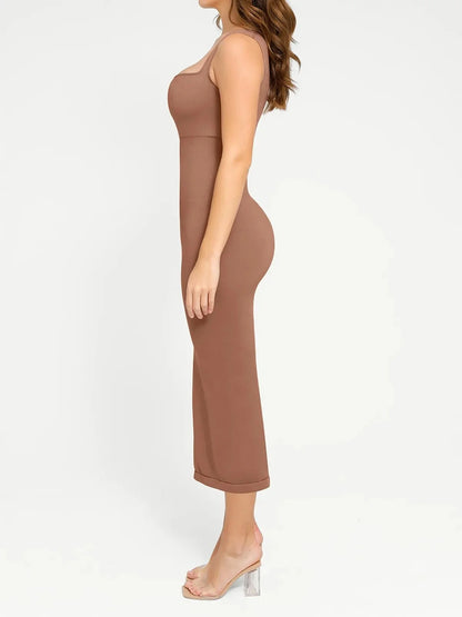 Shapewear Square Neck Sleeveless Slimming Seamless Dress