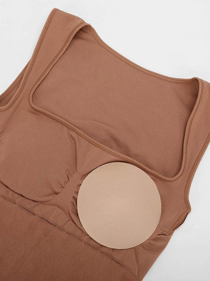 Shapewear Square Neck Sleeveless Slimming Seamless Dress