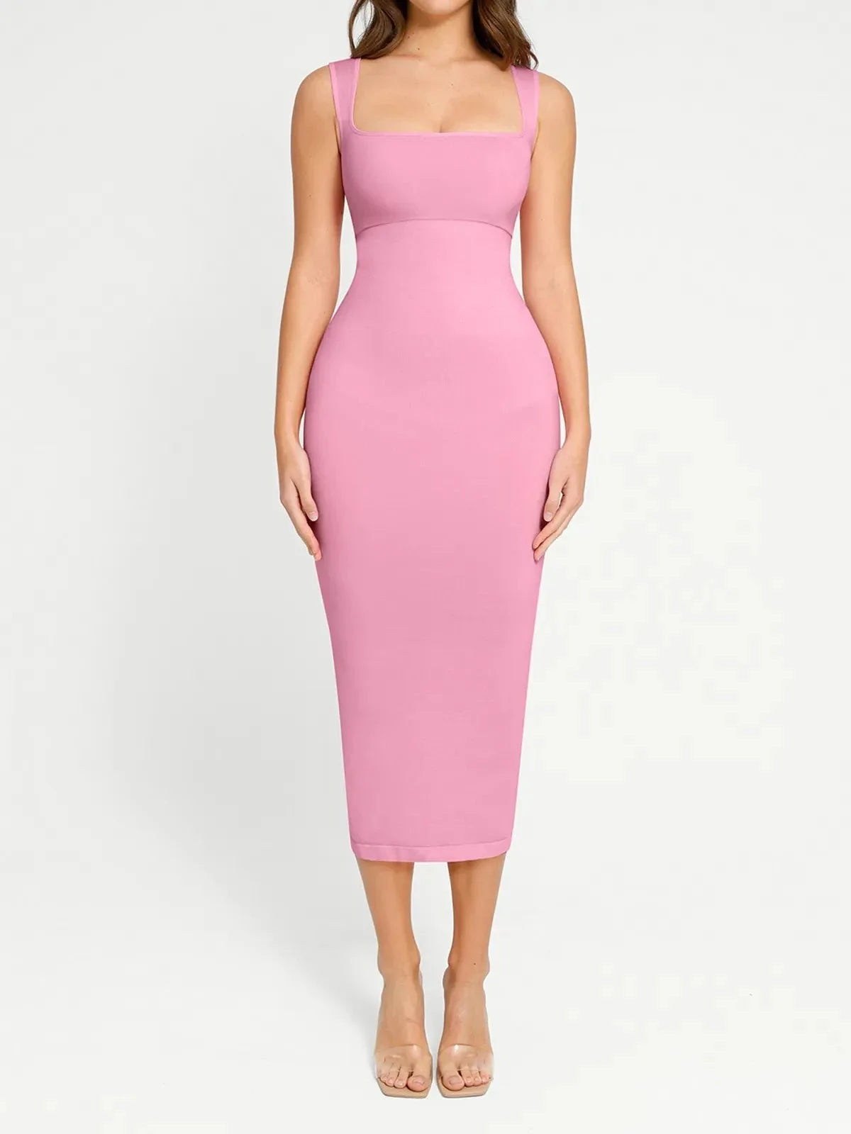 Shapewear Square Neck Sleeveless Slimming Seamless Dress
