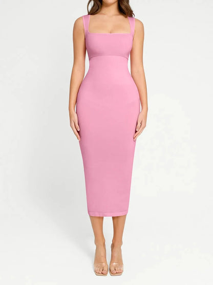Shapewear Square Neck Sleeveless Slimming Seamless Dress