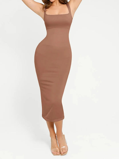 Shapewear Square Neck Sleeveless Slimming Seamless Dress