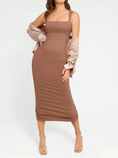 Shapewear Square Neck Sleeveless Slimming Seamless Dress