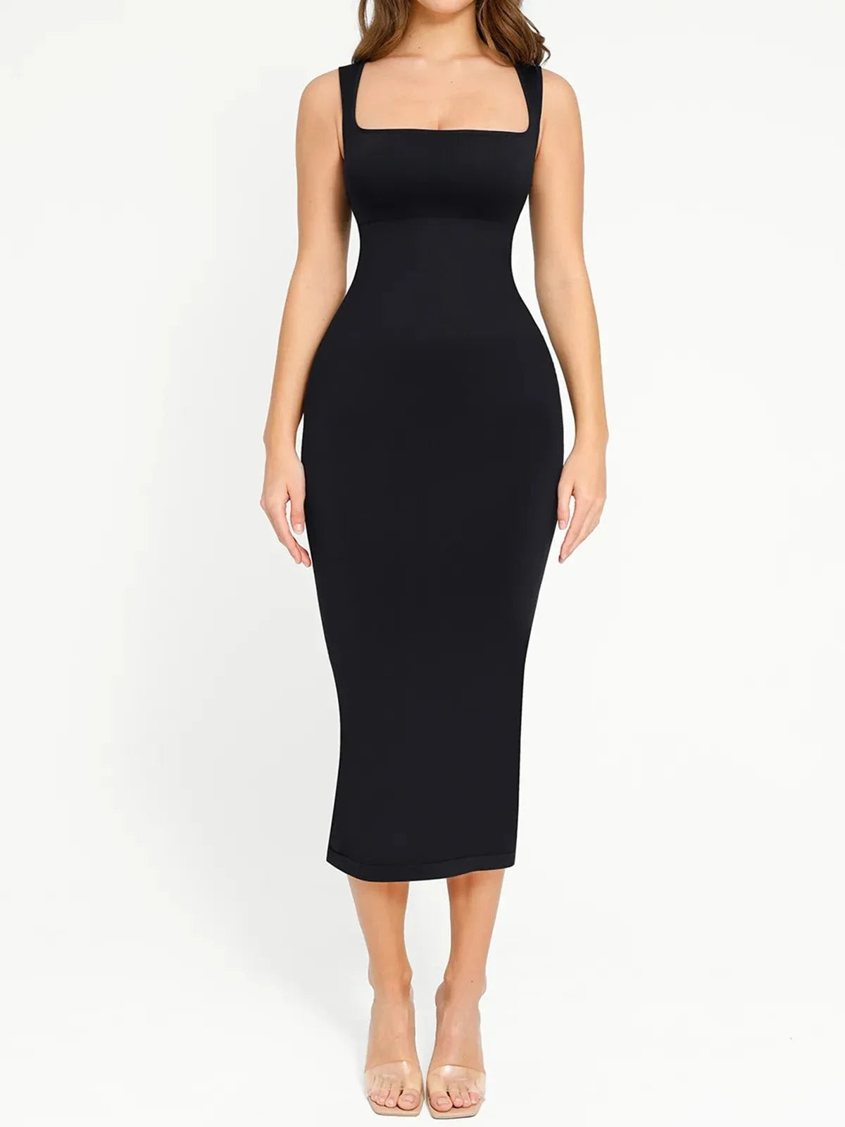 Shapewear Square Neck Sleeveless Slimming Seamless Dress