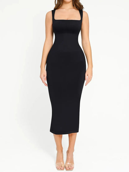 Shapewear Square Neck Sleeveless Slimming Seamless Dress