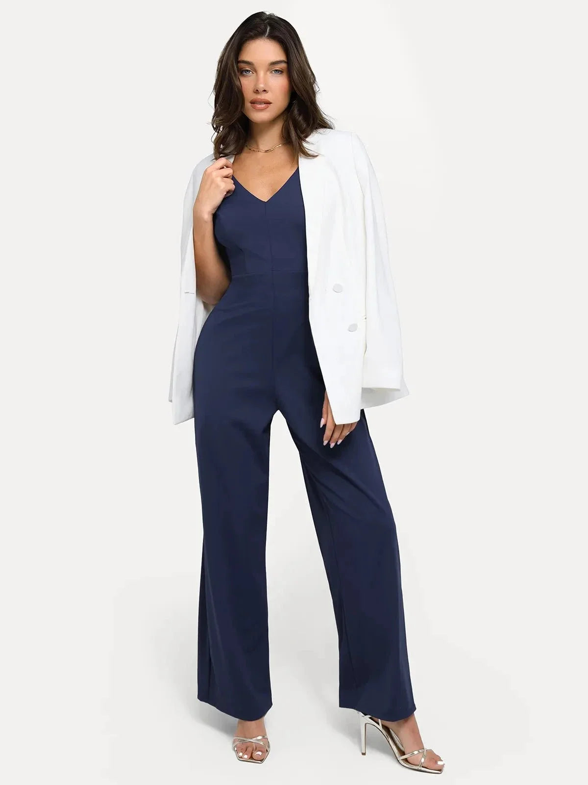 Shapewear Slimming Wide-Leg Jumpsuit