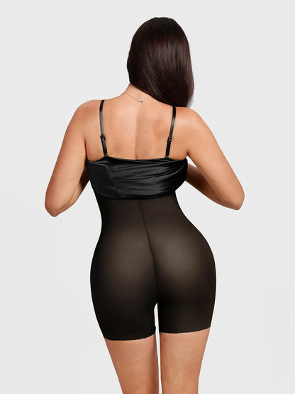 Shapewear Strappy Cowl Neck Fit & Flare Maxi Dress