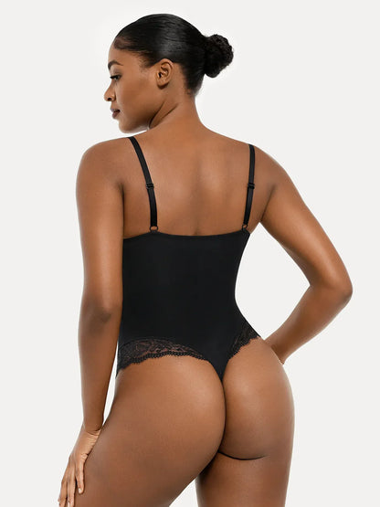 Shapewear Strappy Tummy Control Lace Inset Bodysuit