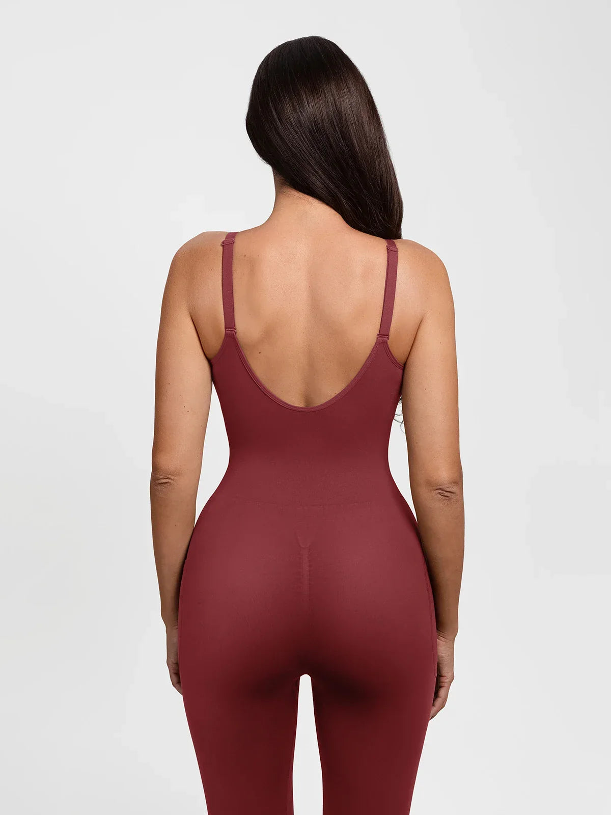 Shapewear Zip Front Deep V Adjustable Strap Jumpsuit