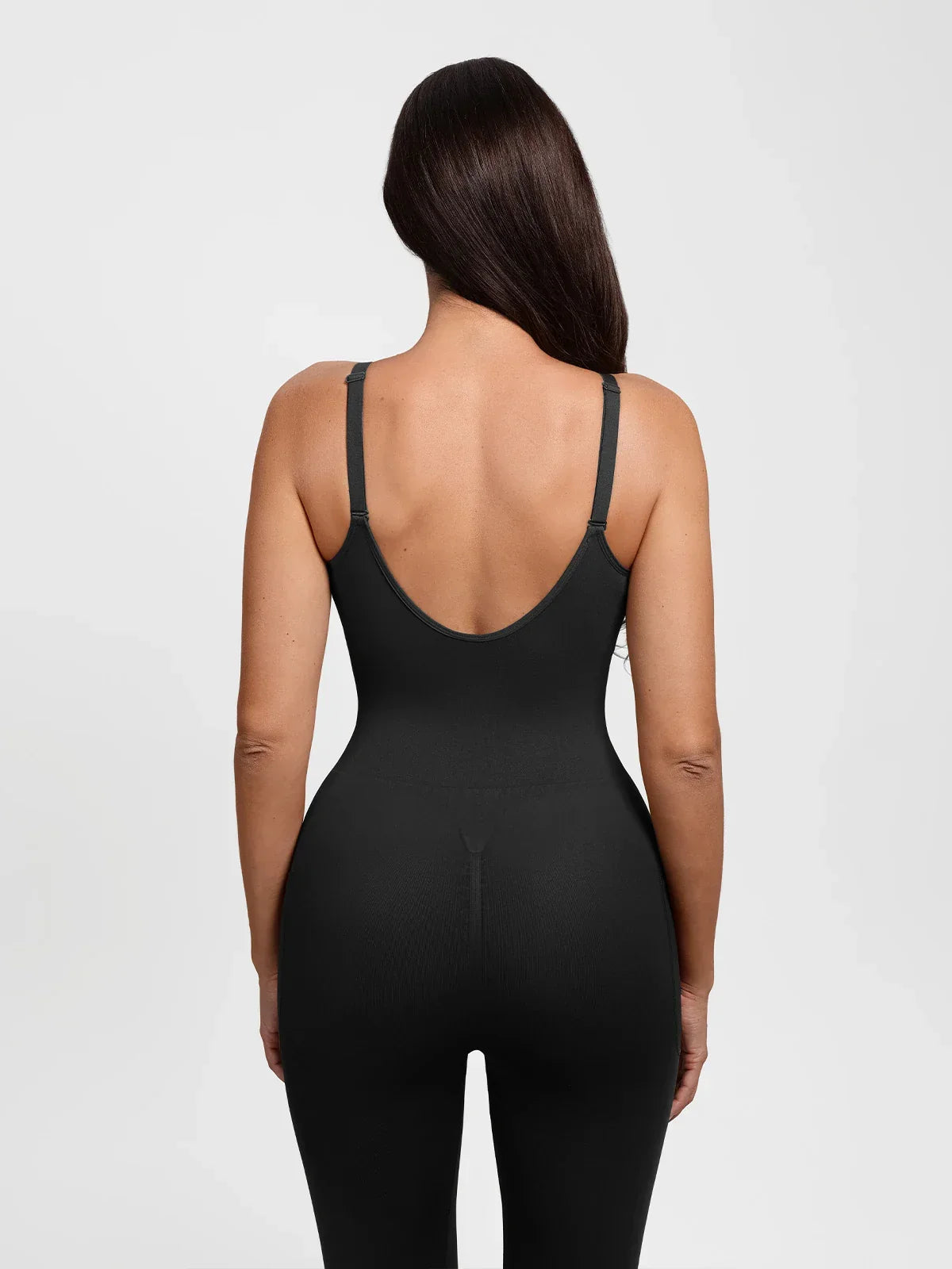 Shapewear Zip Front Deep V Adjustable Strap Jumpsuit