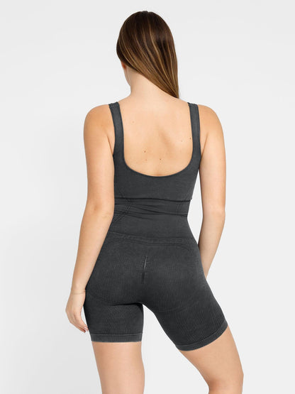 Square Neck Shapewear Tank Romper