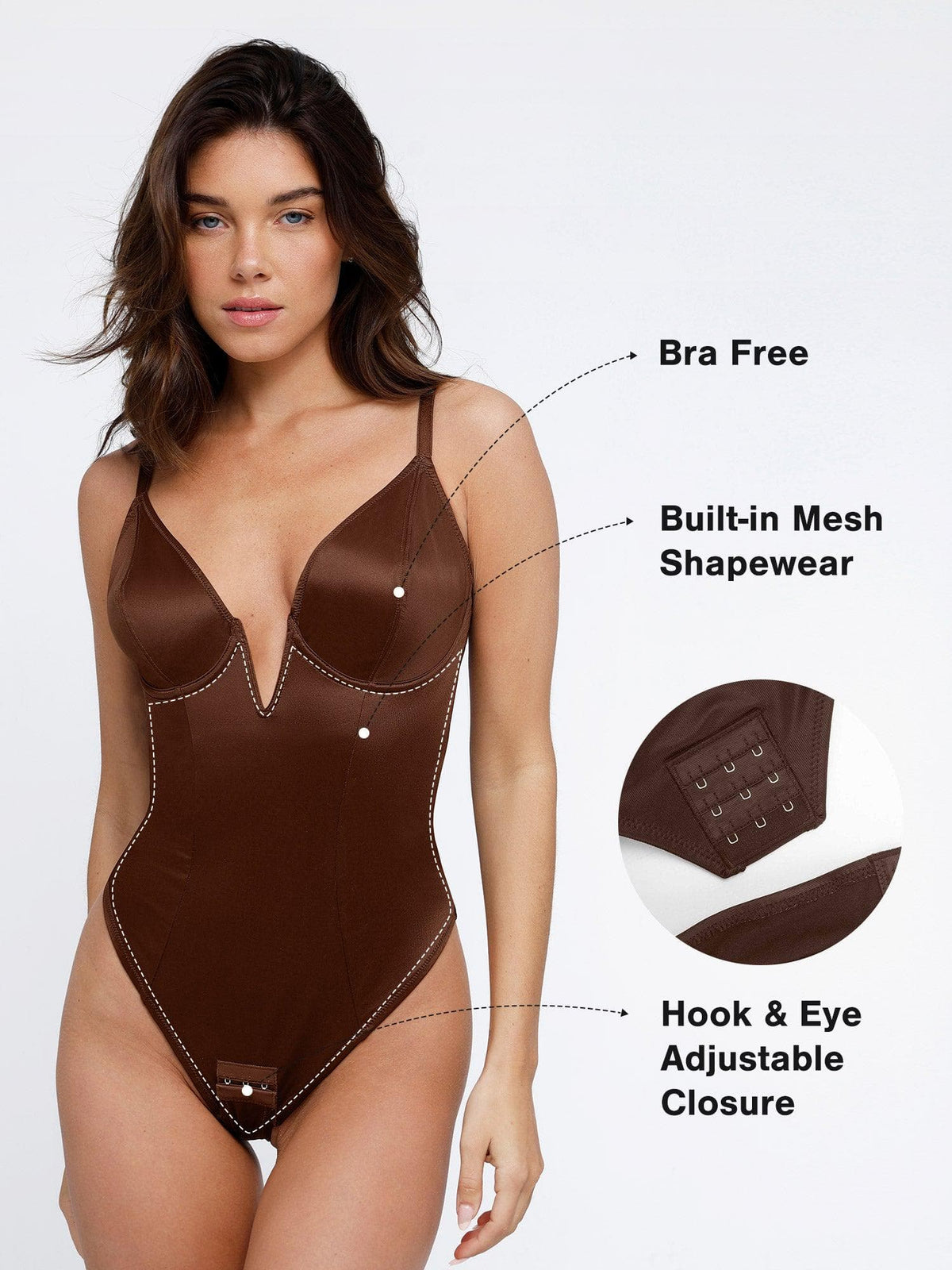 Shapewear Deep V-Neck Hourglass Sculpting Bodysuit
