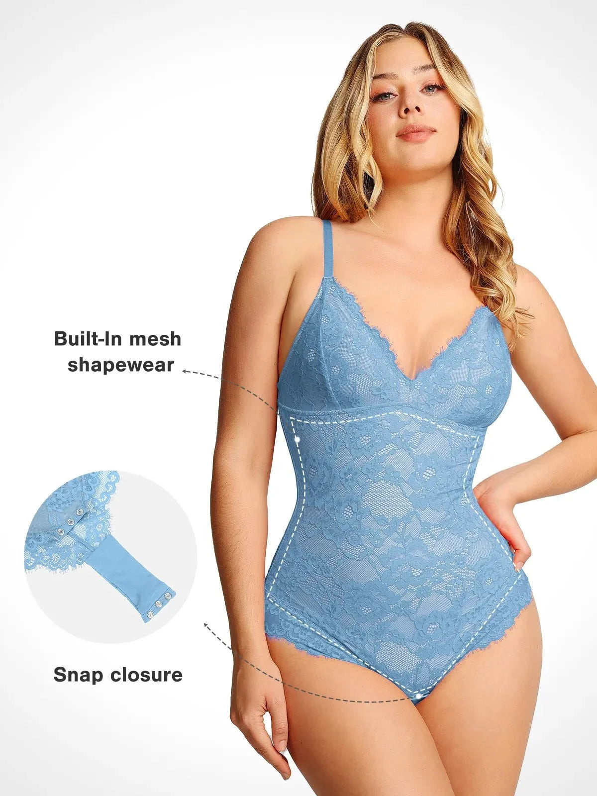 Shapewear Full Lace Firm Control Smoothing Thong Bodysuit