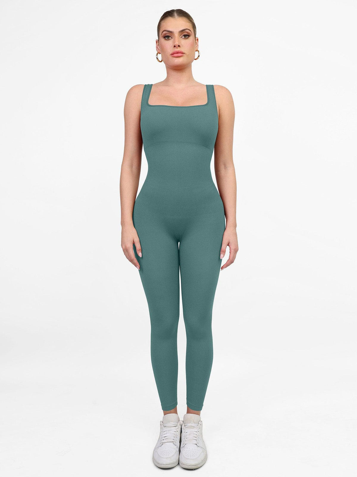 The Shapewear Jumpsuit Seamless Square Neck One Piece Sport For Insiders