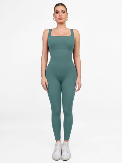 The Shapewear Jumpsuit Seamless Square Neck One Piece Sport For Insiders