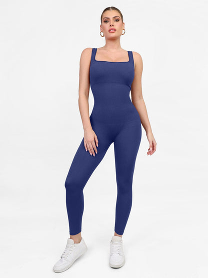 The Shapewear Jumpsuit Seamless Square Neck One Piece Sport For Insiders