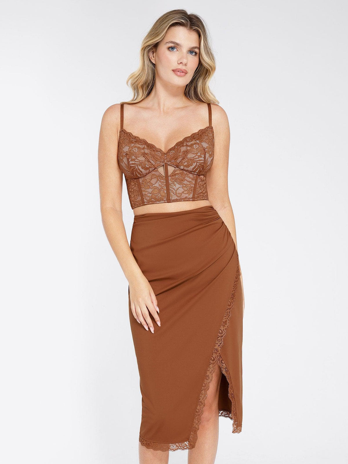 Full Coverage Longline Underwire Shaping Lace Bralette