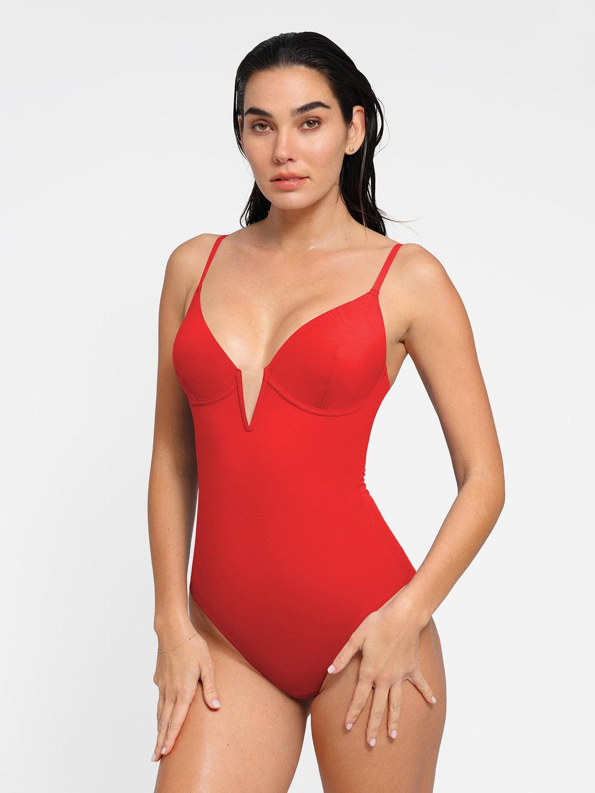 Shapewear Slimming One-Piece Swimsuit Mesh Coverup Set