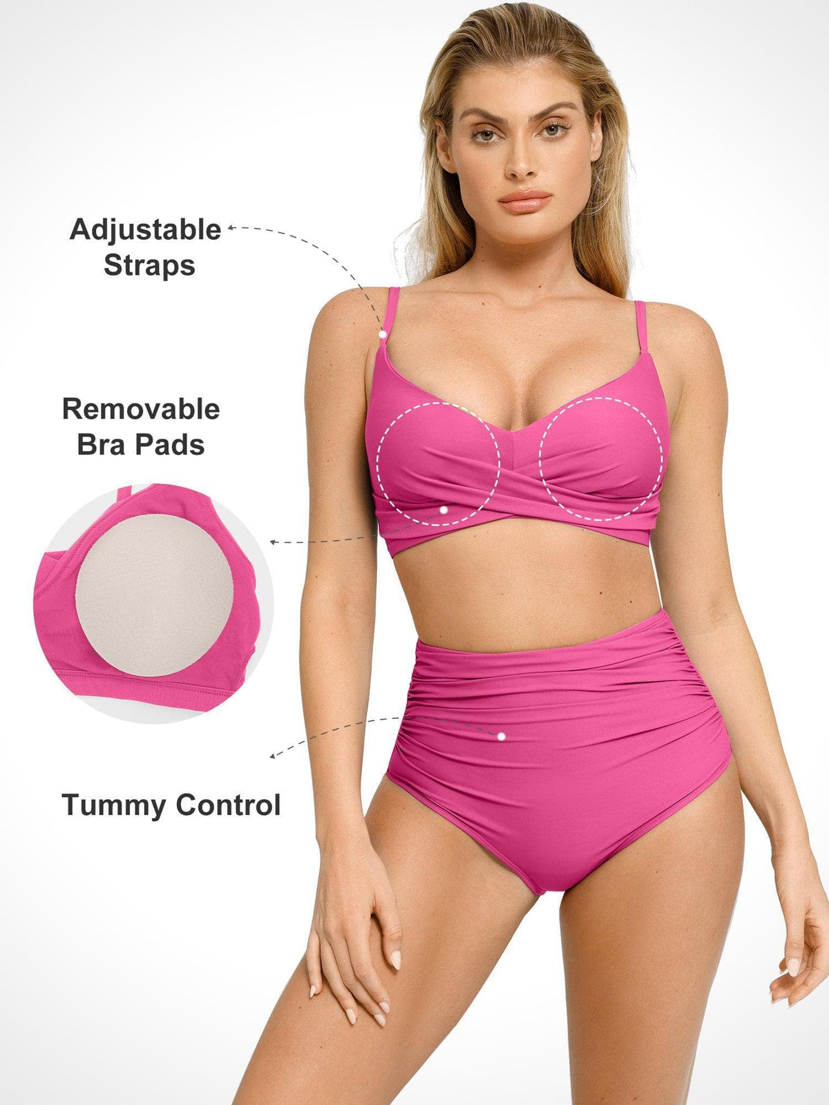 Shapewear High-Waist Ruched Sculpting Bikini Bottom