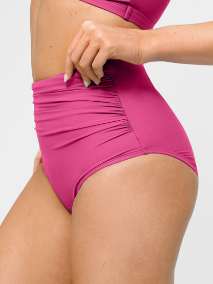 Shapewear High-Waist Ruched Sculpting Bikini Bottom