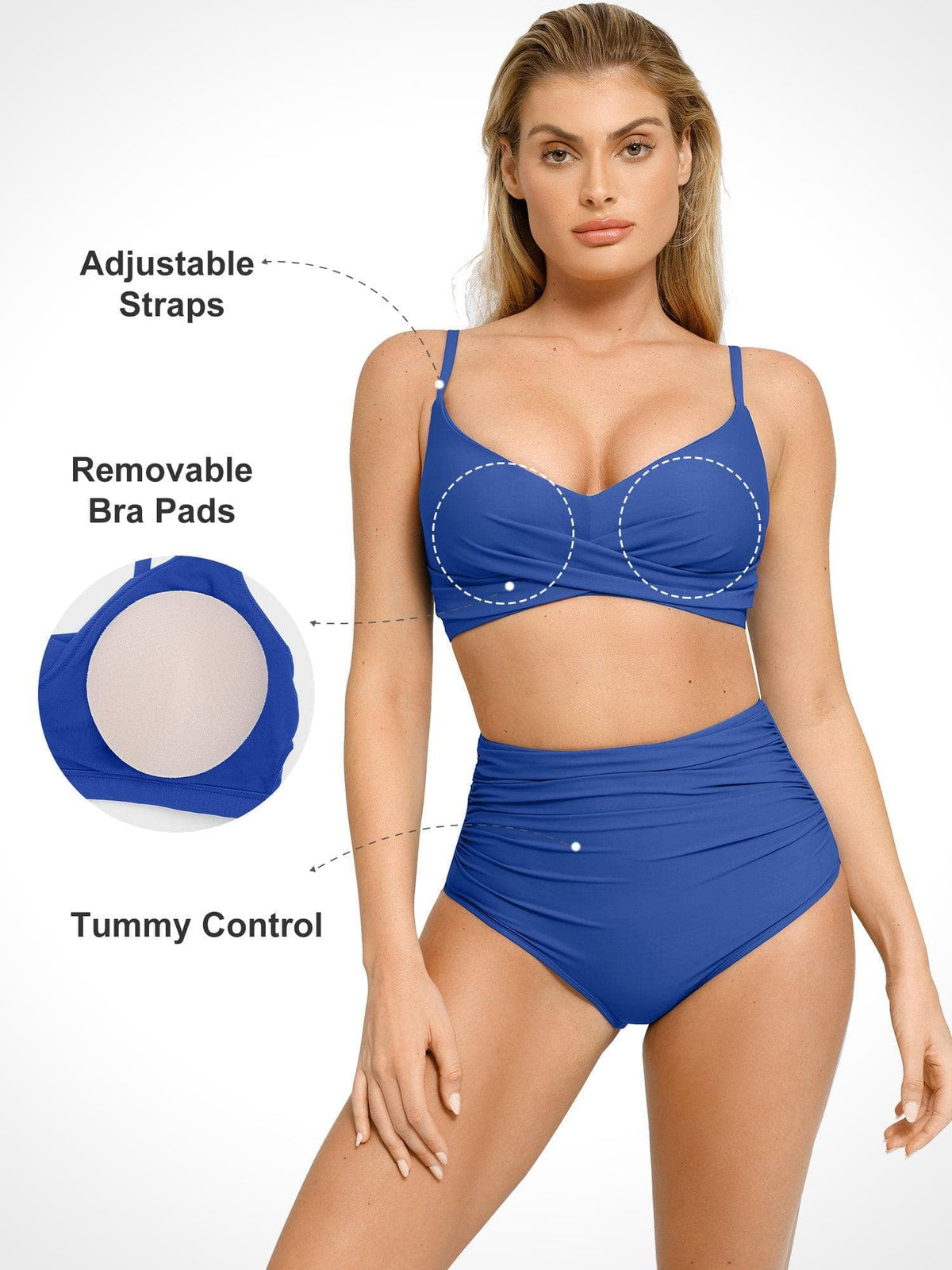 Shapewear High-Waist Ruched Sculpting Bikini Bottom