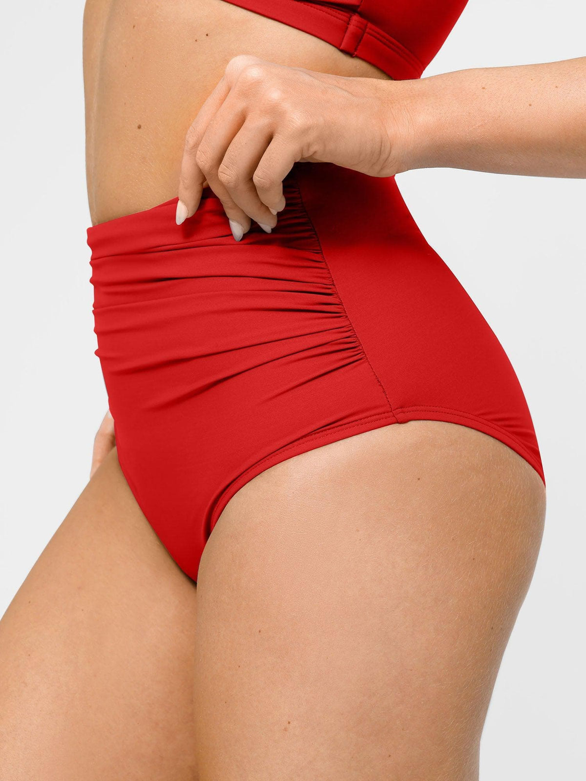 Shapewear High-Waist Ruched Sculpting Bikini Bottom