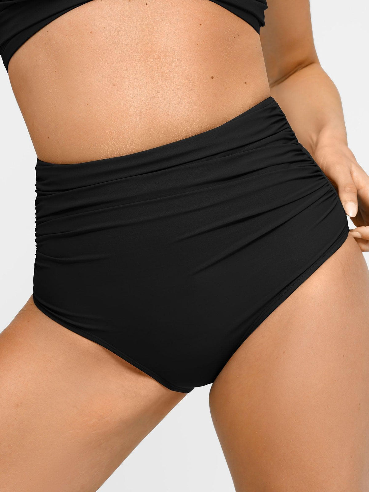 Shapewear High-Waist Ruched Sculpting Bikini Bottom