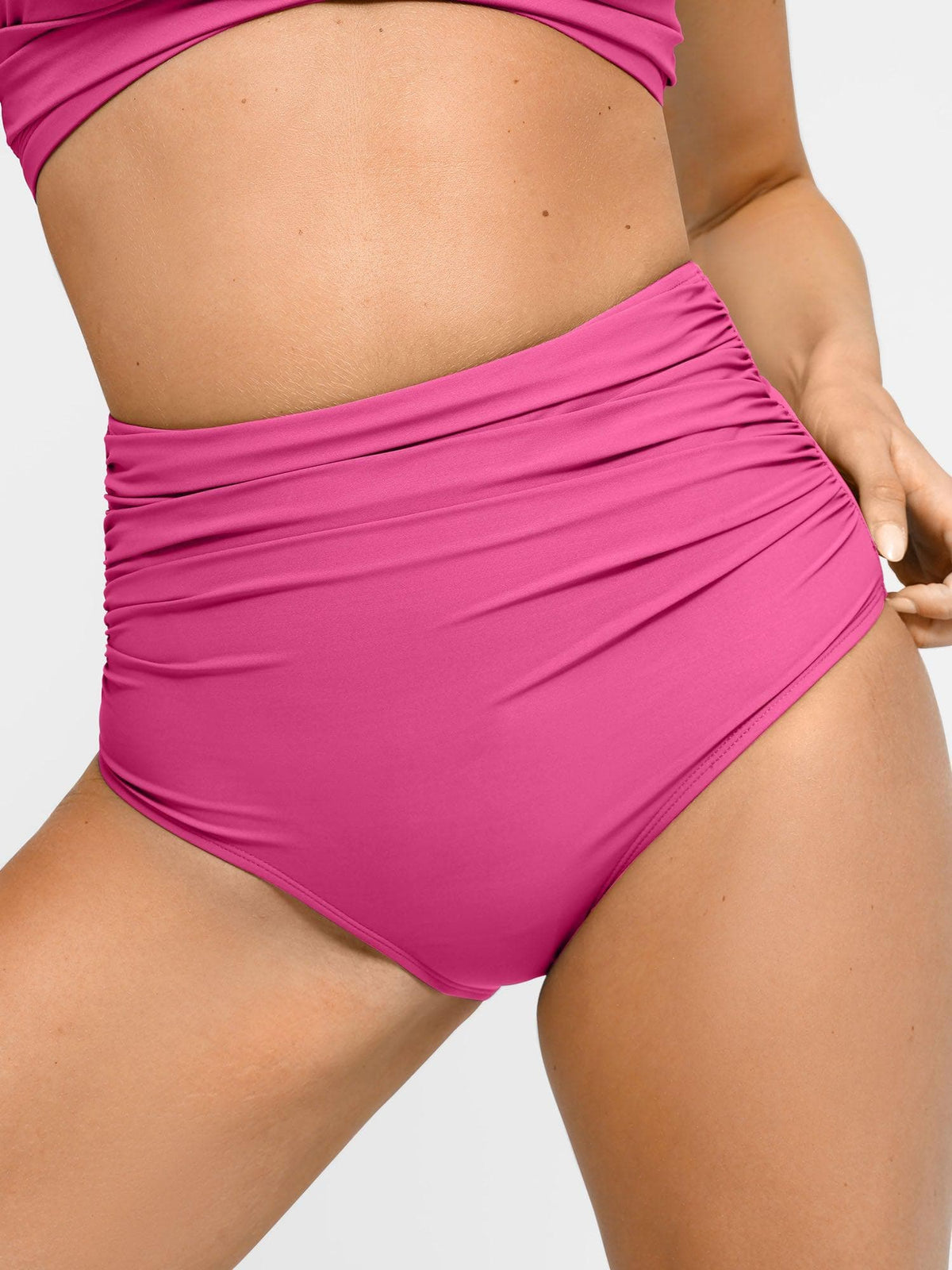 Shapewear High-Waist Ruched Sculpting Bikini Bottom