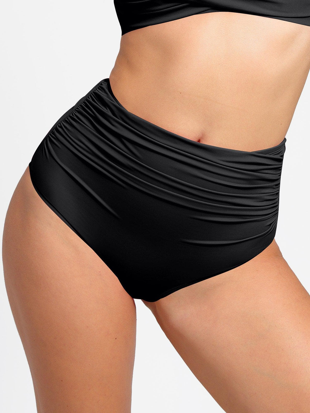 Shapewear Ruched Sculpting Bikini Top and Bottom Set