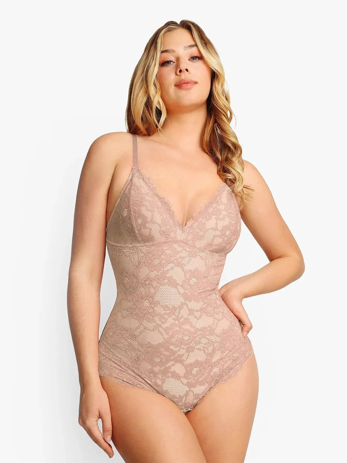 Shapewear Full Lace Firm Control Smoothing Thong Bodysuit