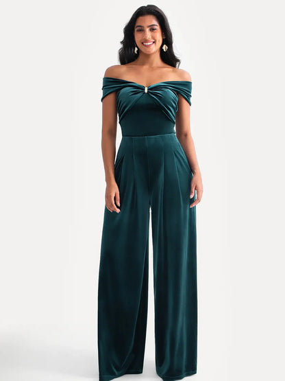 Velvet Twist Front Off-The Shoulder Sculpting Bodysuit