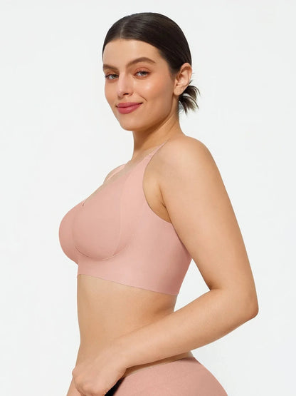 Wireless Wide Strap Everyday Supportive Push Up Comfort Bra