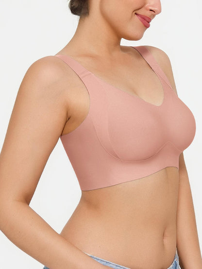 Wireless Wide Strap Everyday Supportive Push Up Comfort Bra