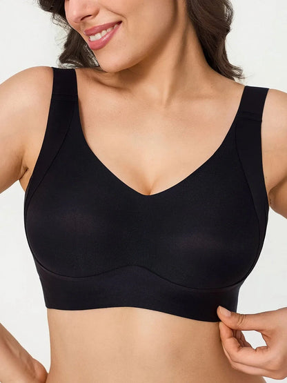 Wireless Wide Strap Everyday Supportive Push Up Comfort Bra